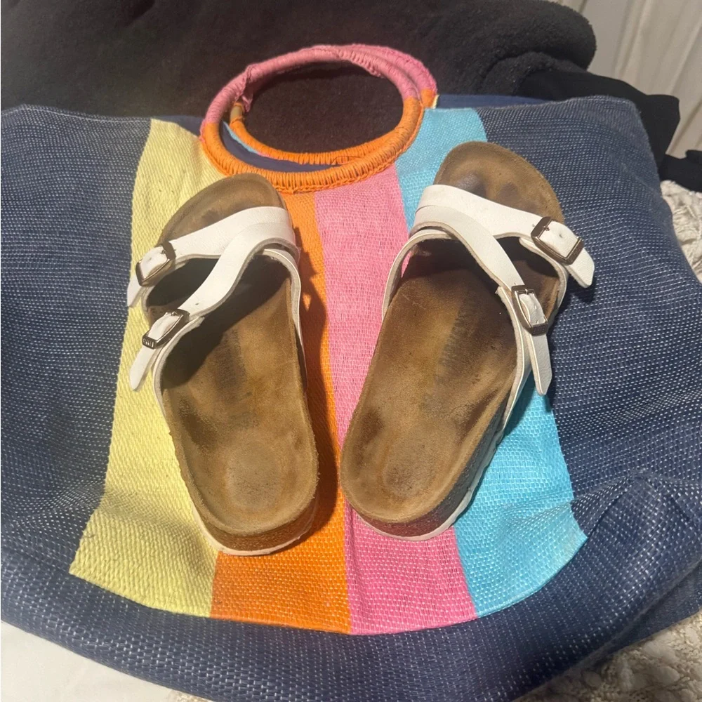 Birkenstock White Sandals - barely worn!! - Picture 2 of 4